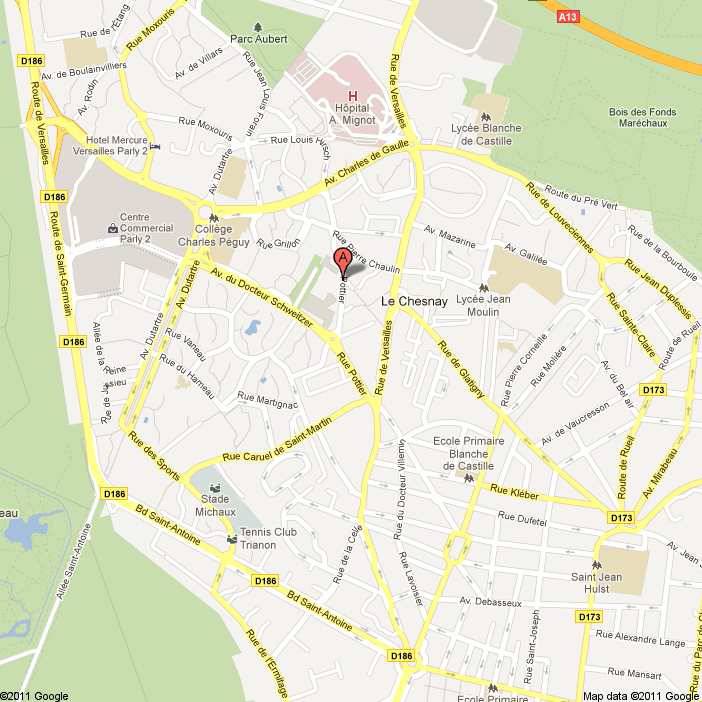 Plan d'accès au 7 rue Pottier